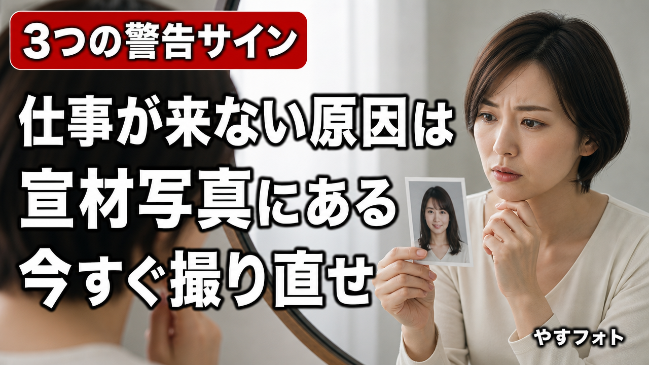 仕事が来ない原因はコレだ！宣材写真を今すぐ「撮り直すべき」3つの警告サイン